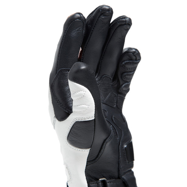 carbon-4-long-lady-leather-gloves-black-white-fluo-red image number 9