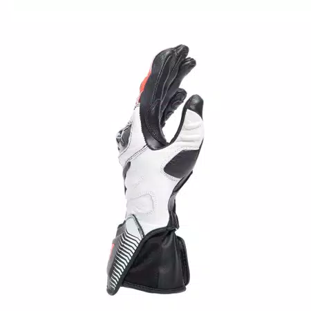 CARBON 4 - LANGE LEREN MOTORFIETSHANDSCHOENEN VOOR DAMES - BLACK/WHITE/FLUO-RED - 2