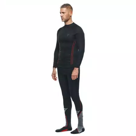 MEN'S MOTORCYCLE LONG-SLEEVE NO-WIND THERMAL VEST - BLACK/RED - 4