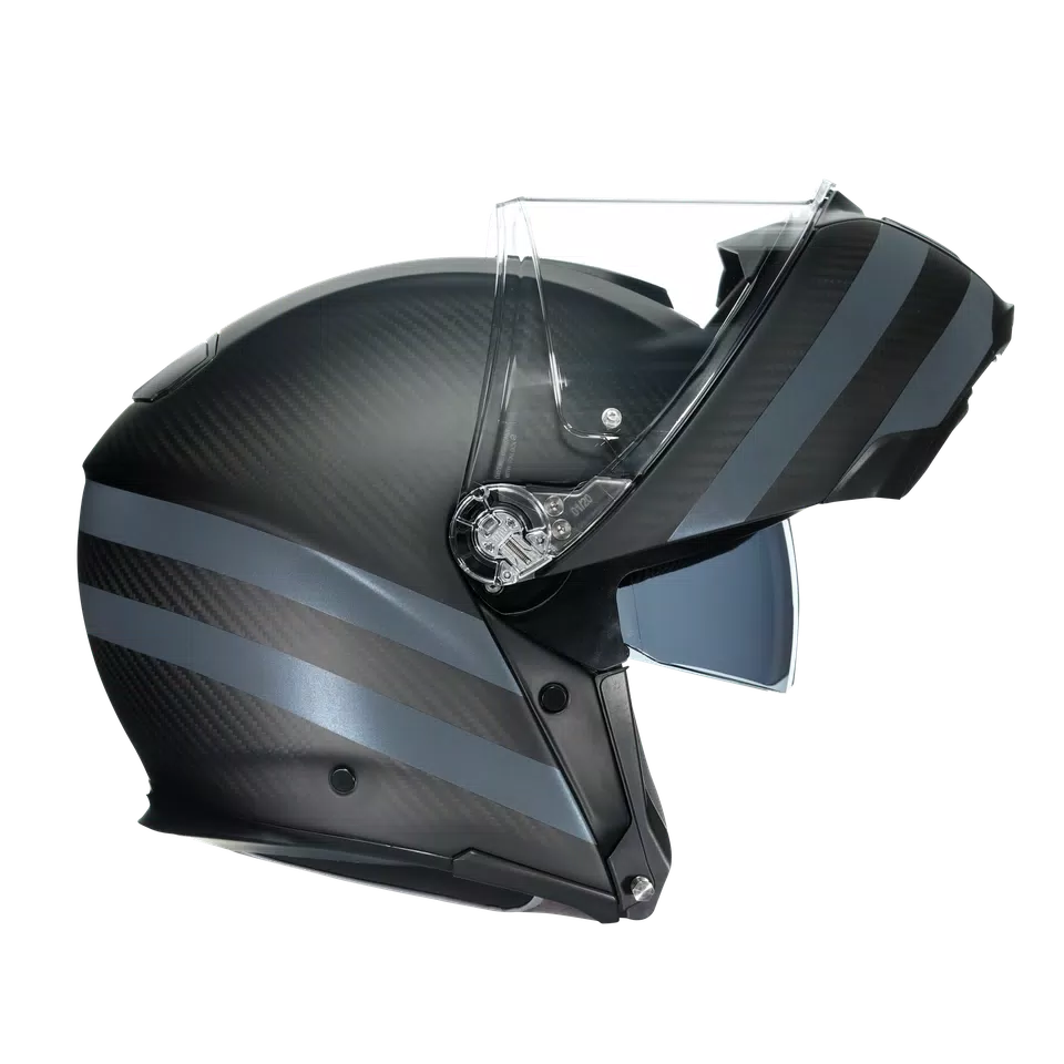 SPORTMODULAR DARK REFRACTIVE CARBON/BLACK - MOTORBIKE FLIP UP HELMET E2205 -  - 6