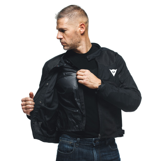 essential-air-tex-giacca-moto-estiva-in-tessuto-uomo-black-black-white image number 9