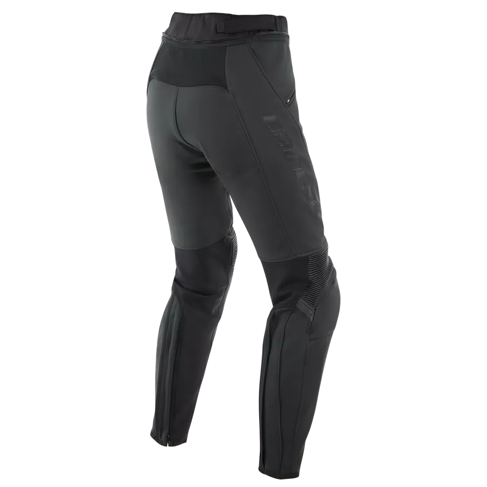 PONY 3 - WOMEN'S MOTORCYCLE LEATHER PANTS - BLACK-MATT - 2