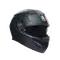 K3 MATT BLACK - MOTORBIKE FULL FACE HELMET E2206