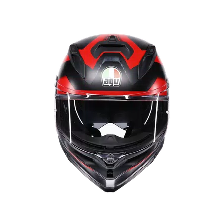 K7 MPLK GLIMPSE MATT BLACK/RED - MOTORBIKE FULL FACE HELMET E2206 -  - 2
