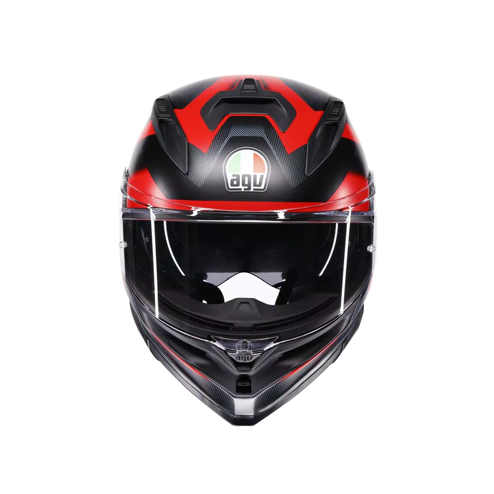 K7 MPLK GLIMPSE MATT BLACK/RED - MOTORBIKE FULL FACE HELMET E2206 -  - 2