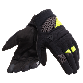 FOGAL UNISEX GLOVES BLACK/FLUO-YELLOW- Tessuto