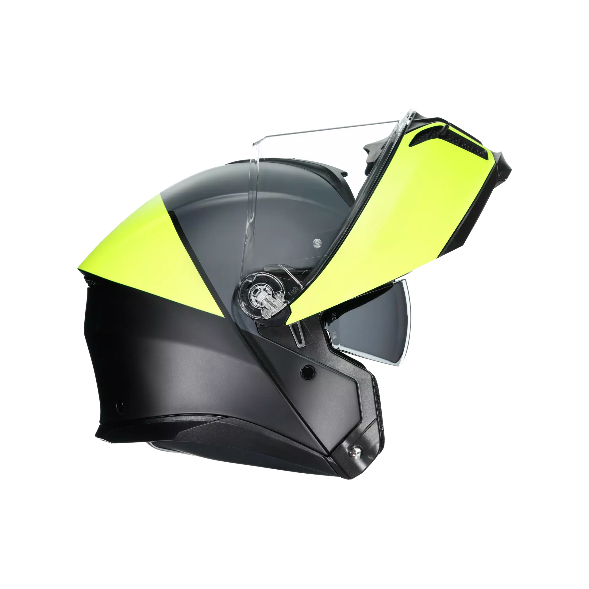 TOURMODULAR BALANCE MATT BLACK/YEL FL/GREY - MOTORRAD MODULARHELM E2206