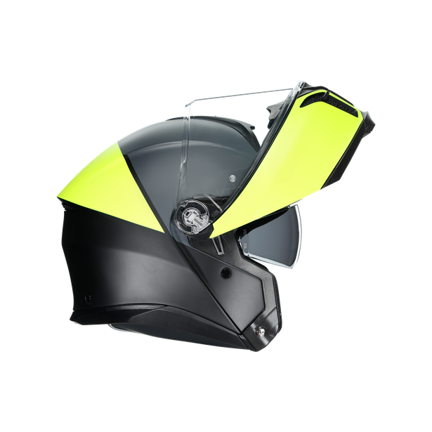tourmodular-balance-matt-black-yel-fl-grey-motorbike-flip-up-helmet-e2206 image number 7