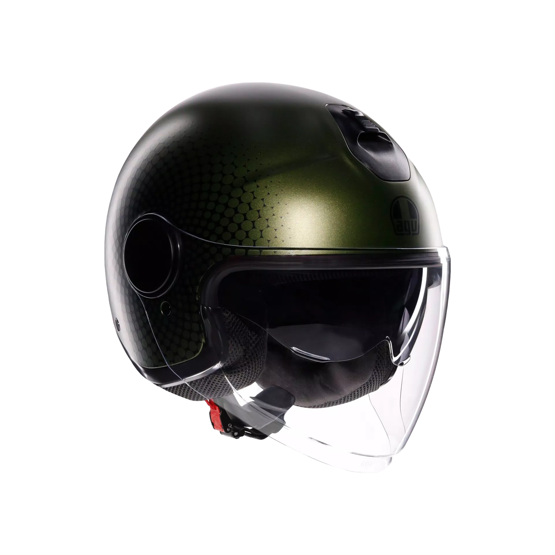 ETERES ANDORA MATT GREEN/BLACK - CASQUE MOTO JET E2206