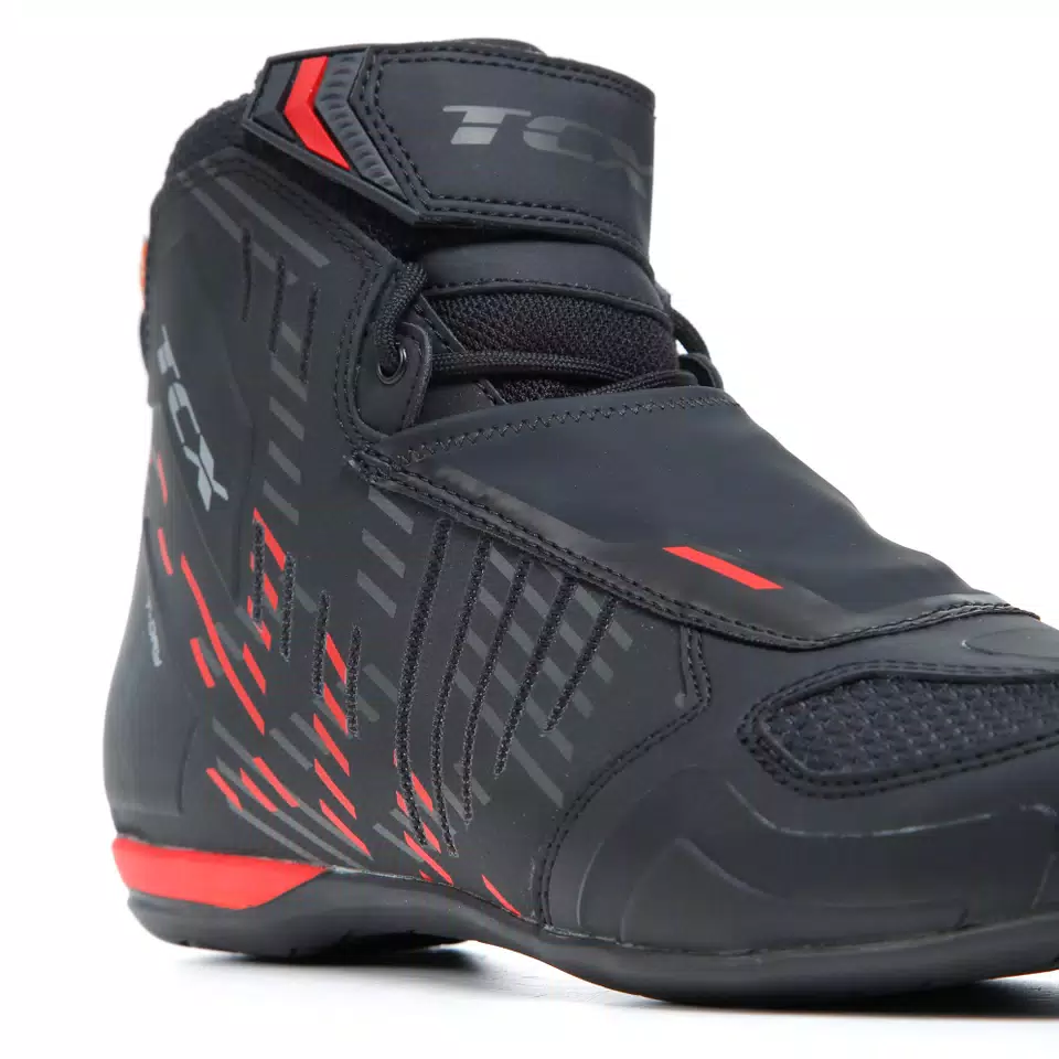 R04D WP WASSERFESTE MOTORRADSCHUHE HERREN - SCHWARZ/ROT -  - 12