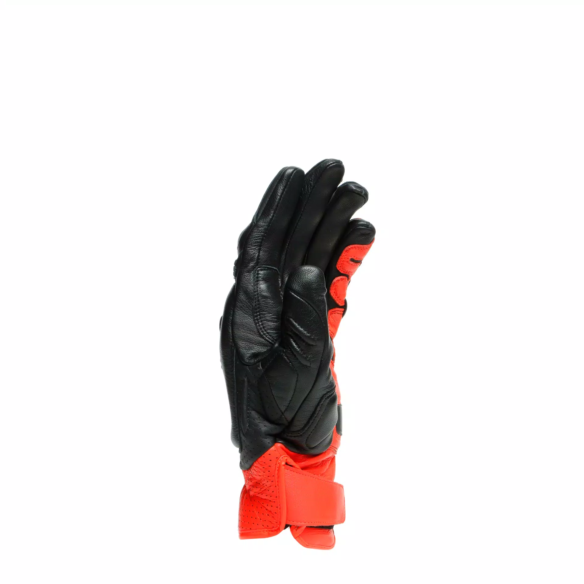 4-STROKE 2 - MEN'S MOTORCYCLE LEATHER GLOVES | BLACK/FLUO-RED