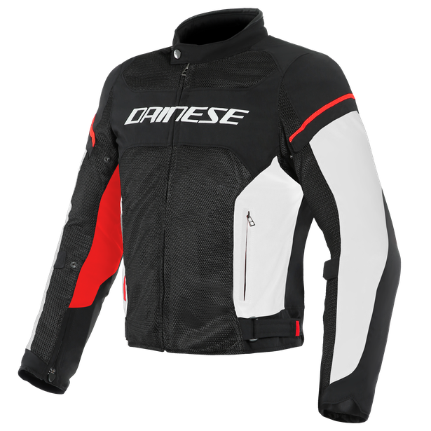 air-frame-d1-giacca-moto-in-tessuto-uomo-black-white-red image number 0