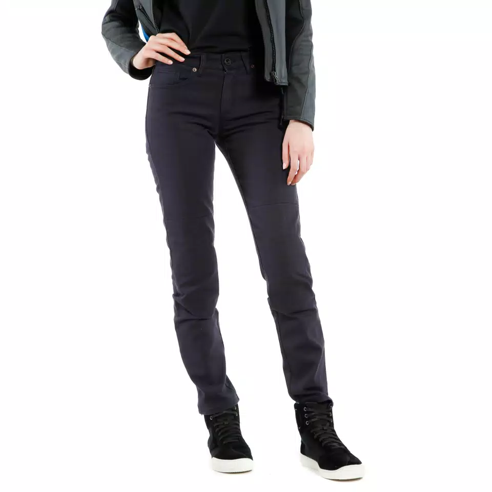 CASUAL SLIM - WOMEN'S MOTORCYCLE PANTS IN FABRIC | BLUE