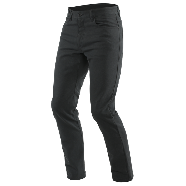 casual-slim-pantaloni-moto-in-tessuto-uomo-black image number 0
