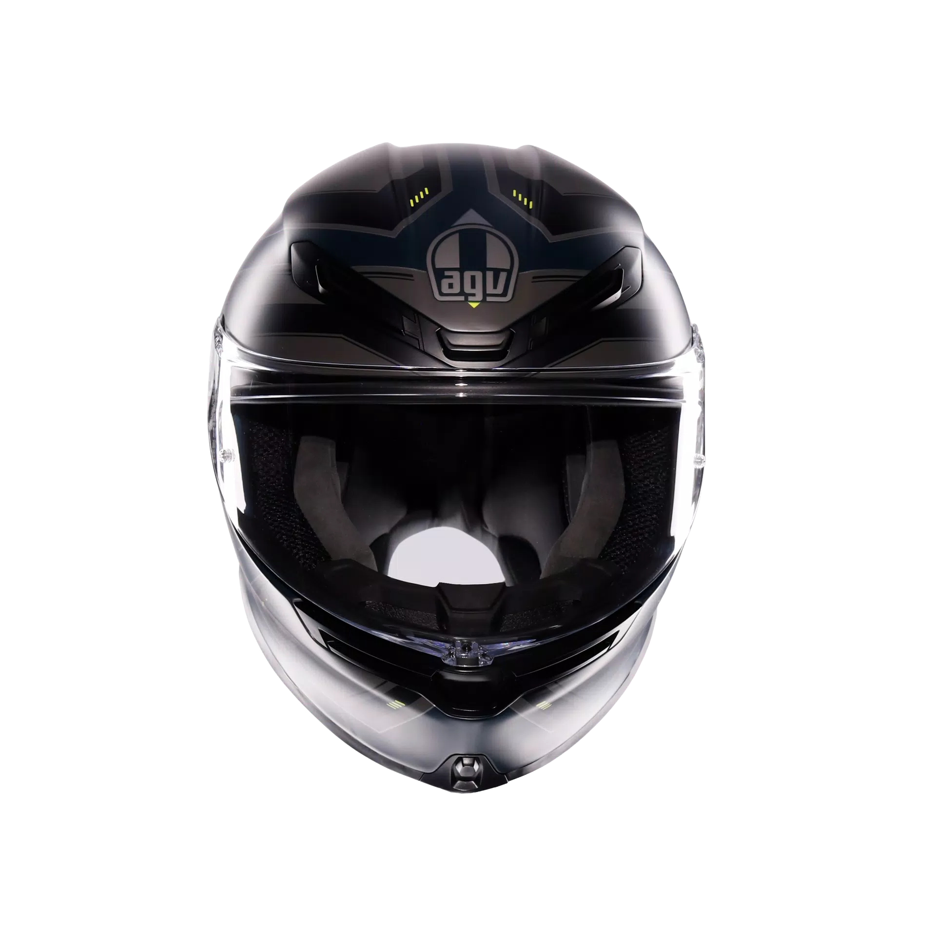K6 S ENHANCE MATT GREY/YELLOW FLUO - MOTORBIKE FULL FACE HELMET E2206