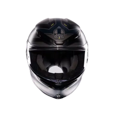 K6 S ENHANCE MATT GREY/YELLOW FLUO - MOTORBIKE FULL FACE HELMET E2206 -  - 2