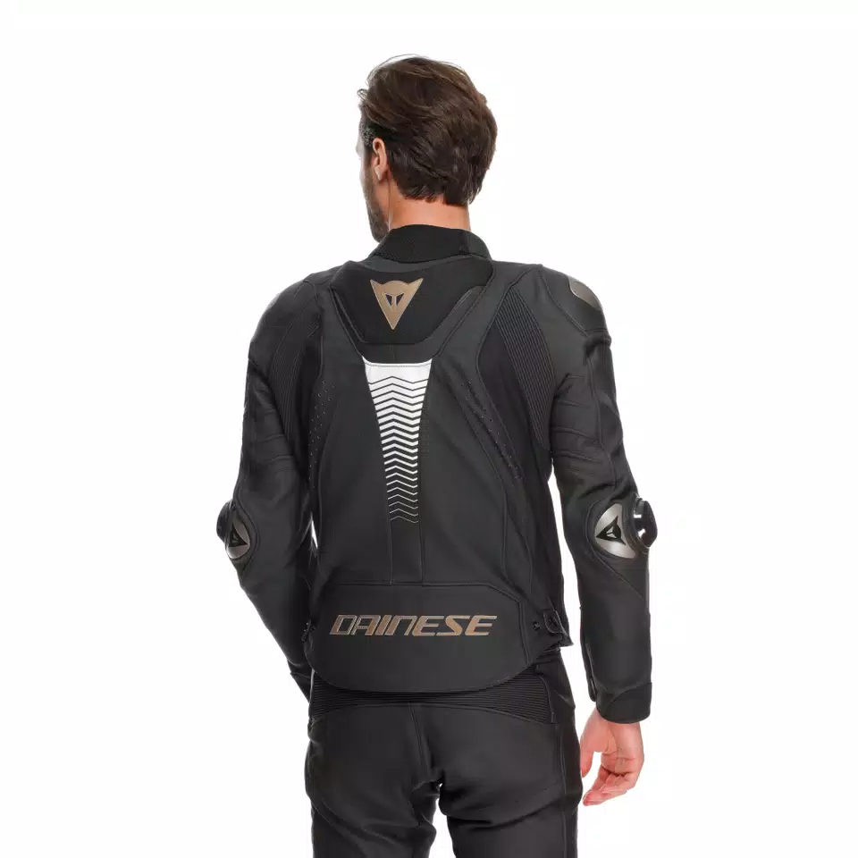 SUPER SPEED 4 - HEREN MOTORFIETS GEPERFOREERD LEREN JAS - BLACK/TIBETAN PLATINUM/WHITE - 7