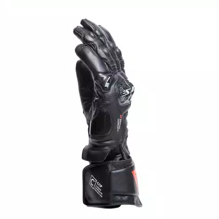 CARBON 4 - MEN'S MOTORCYCLE LONG LEATHER GLOVES - BLACK/BLACK/BLACK - 4