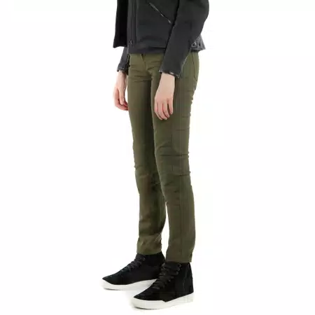 CASUAL SLIM - WOMEN'S MOTORCYCLE PANTS IN FABRIC - OLIVE - 3