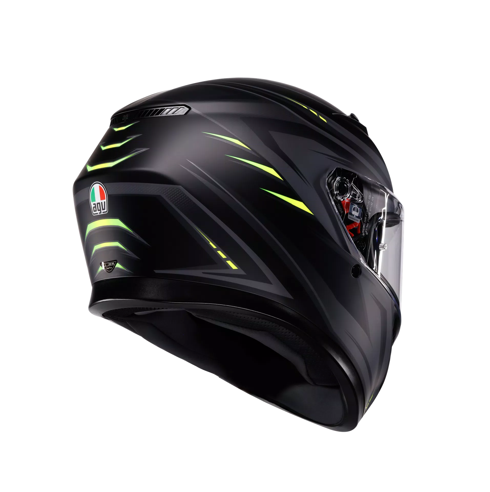 K3 SYTH MATT BLACK/YELLOW FLUO - CASQUE MOTO INT&Eacute;GRAL E2206