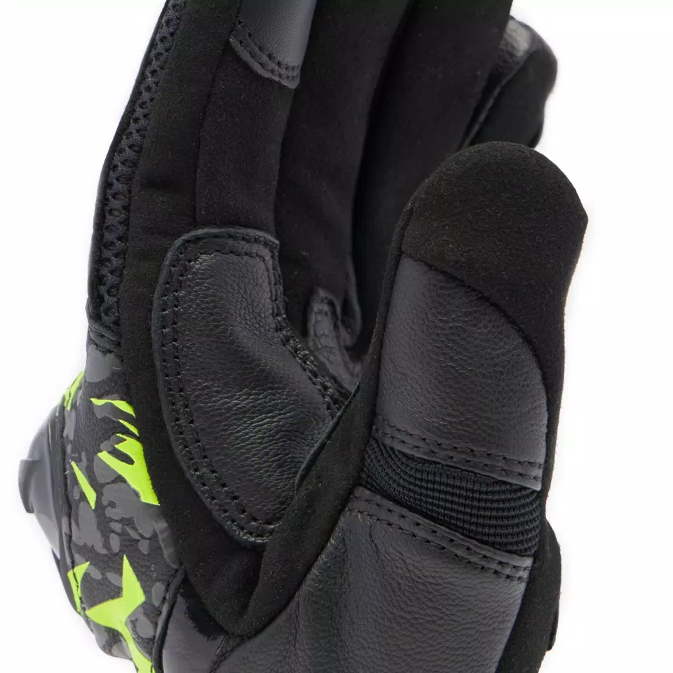 MIG 3 - GUANTI MOTO IN PELLE UNISEX - BLACK/ANTHRACITE/YELLOW-FLUO - 9
