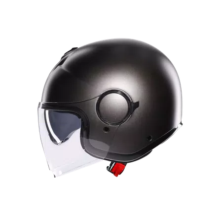 ETERES MONO MATT ASFALTO GREY - MOTORBIKE OPEN FACE HELMET E2206 -  - 4
