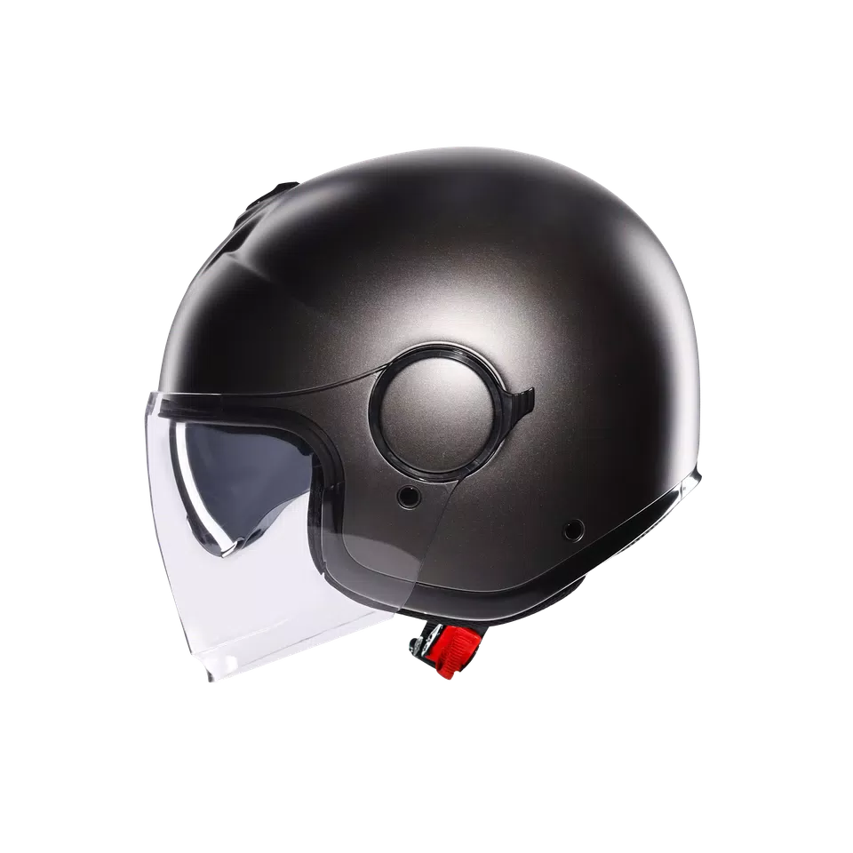 ETERES MONO MATT ASFALTO GREY - MOTORBIKE OPEN FACE HELMET E2206 -  - 4
