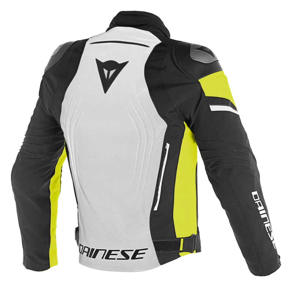 RACING 3 D DRY JACKET GLACIER GRAY BLACK FLUO YELLOW Dainese