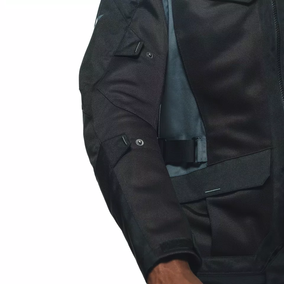 DESERT TEX - MEN'S TOURING SUMMER MOTORCYCLE JACKET IN FABRIC - BLACK/BLACK/EBONY - 14