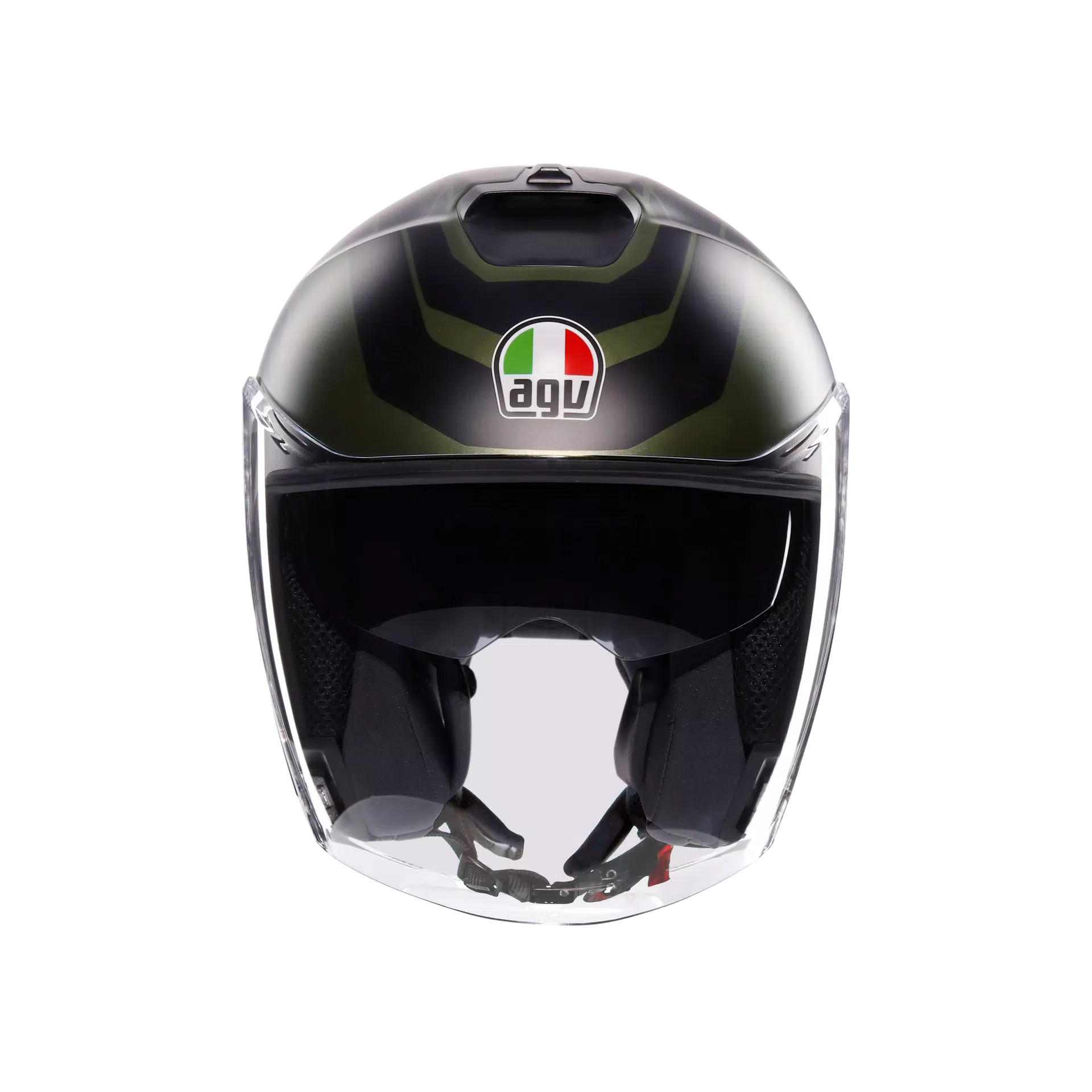 IRIDES SAKAI MATT GREEN/BLACK - CASQUE MOTO JET E2206