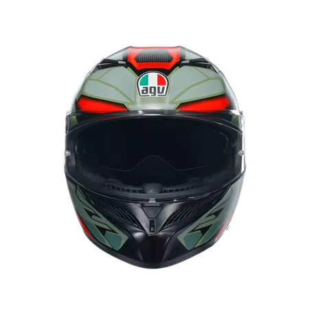 K3 DOT(E2206) - DECEPT MATT BLACK/GREEN/RED -  - 2