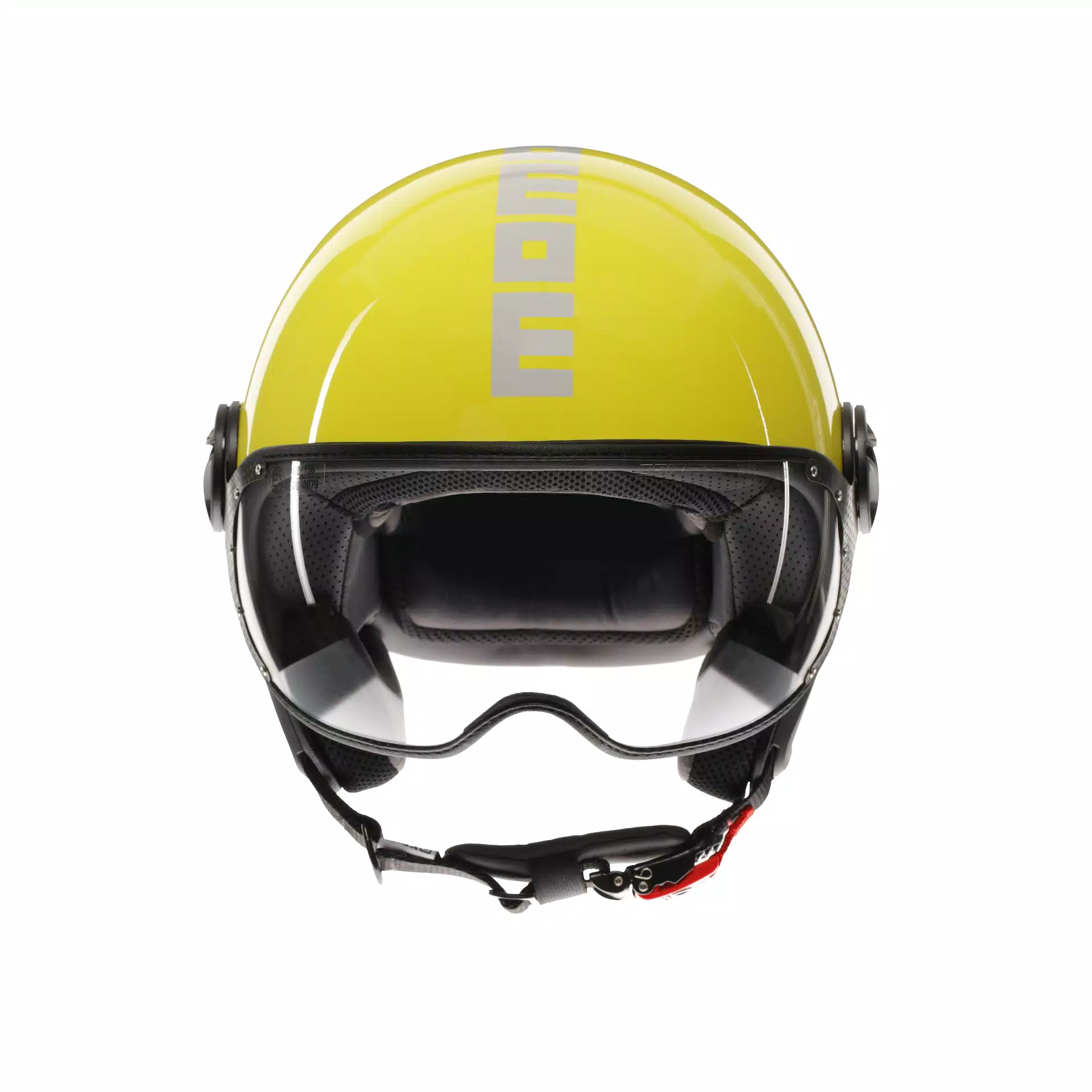 MOMODESIGN FGTR CLASSIC CANDY YELLOW / WHITE - JET HELMET WITH VISOR E2206