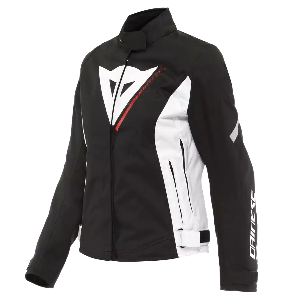 VELOCE D-DRY®- WOMEN'S WATERPROOF MOTORCYCLE JACKET - BLACK/WHITE/LAVA-RED - 1