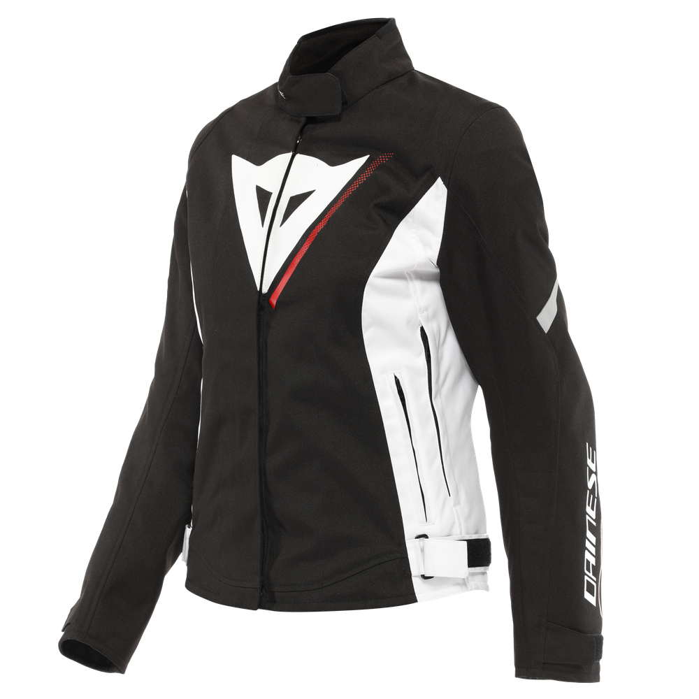 veloce-d-dry-giacca-moto-impermeabile-donna-black-white-lava-red image number 0