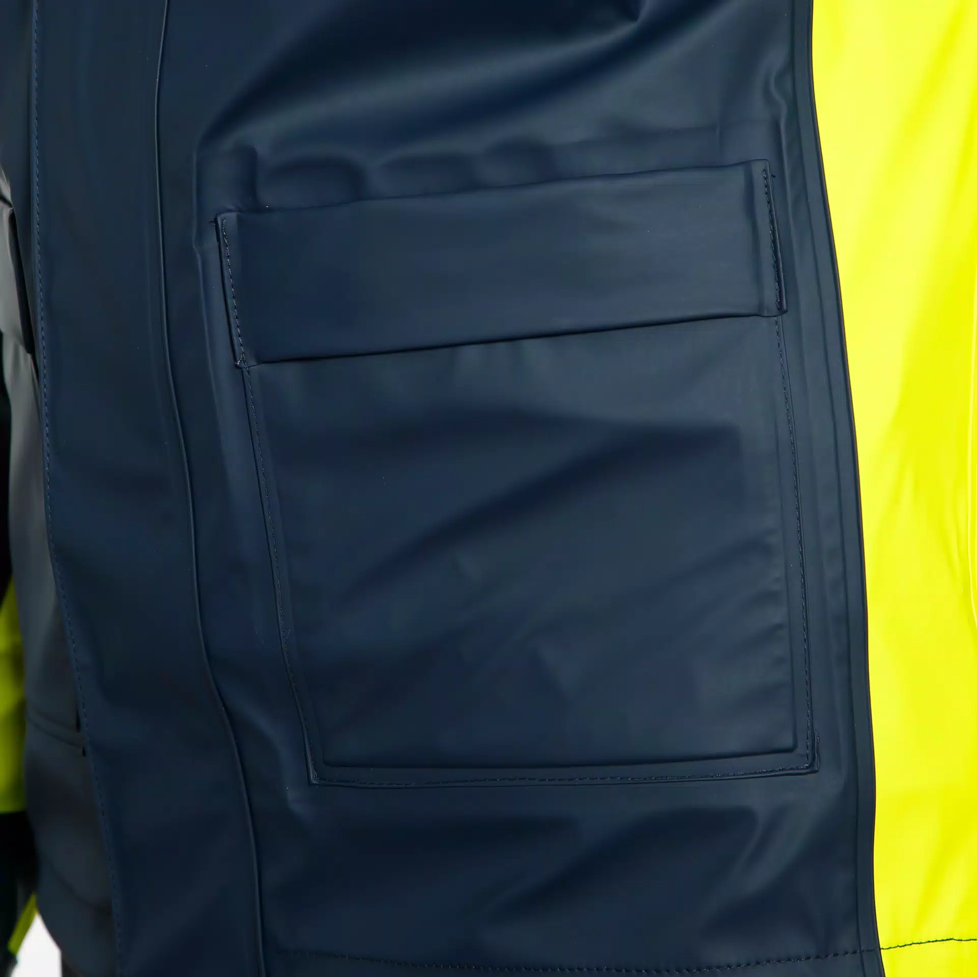 STORM 2 - UNISEX MOTORCYCLE RAIN JACKET | BLACK-IRIS/FLUO-YELLOW 
