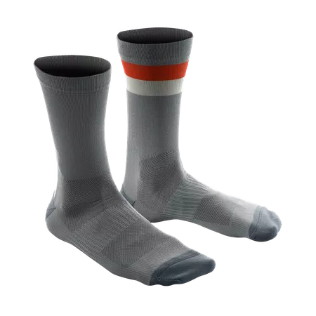 HG AER - CHAUSSETTES RENFORCÉES POUR VÉLO - GREY/RED - 1