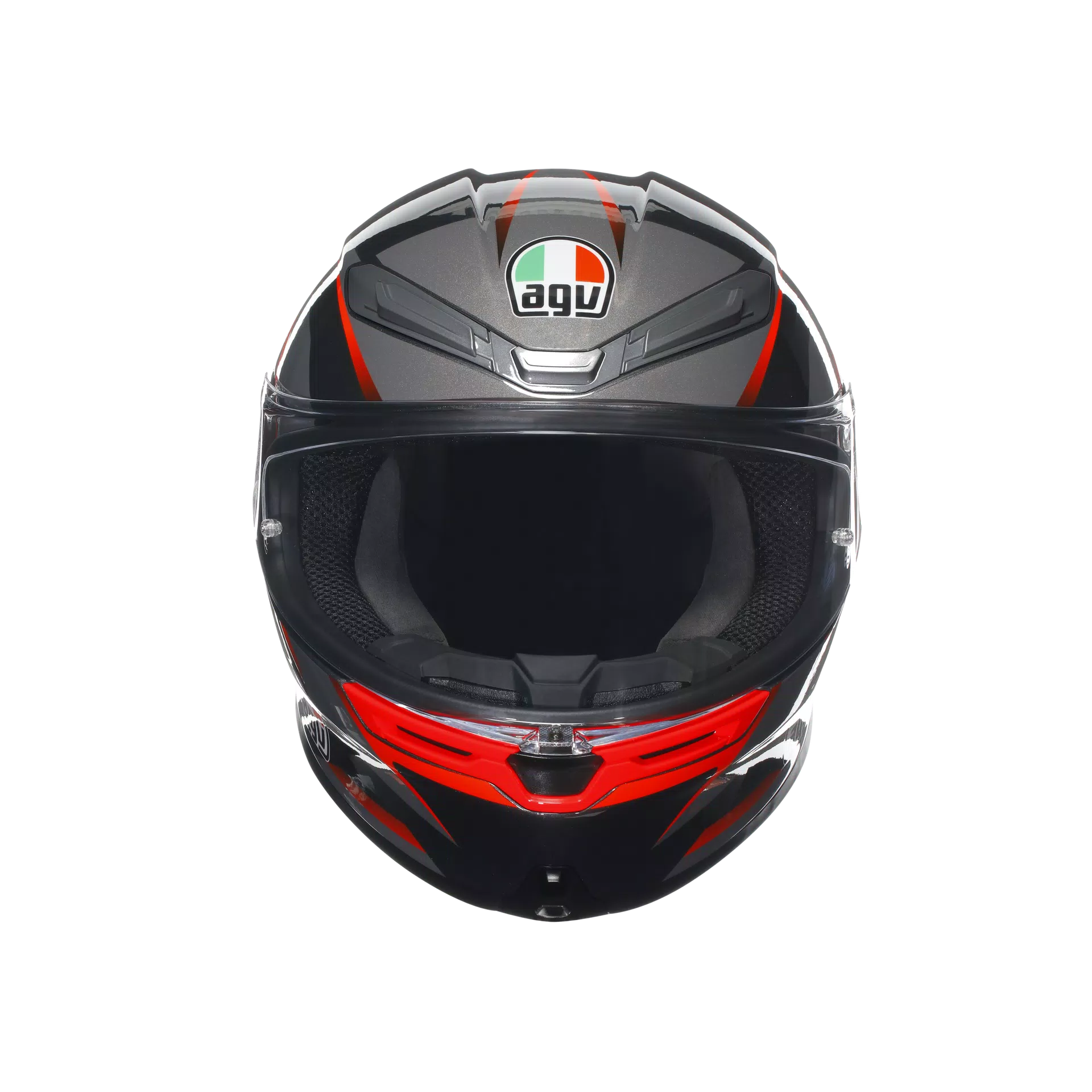 K6 S SLASHCUT BLACK/GREY/RED - MOTORBIKE FULL FACE HELMET DOT (E2206)