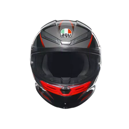 K6 S SLASHCUT BLACK/GREY/RED - MOTORBIKE FULL FACE HELMET DOT (E2206) -  - 2