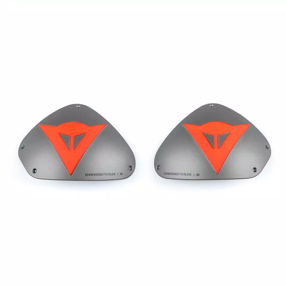 DETS ALUMINUM SHOULDERS - REPLACEMENT SHOULDER PLATES - ALUMINUM/RED-FLUO - 1