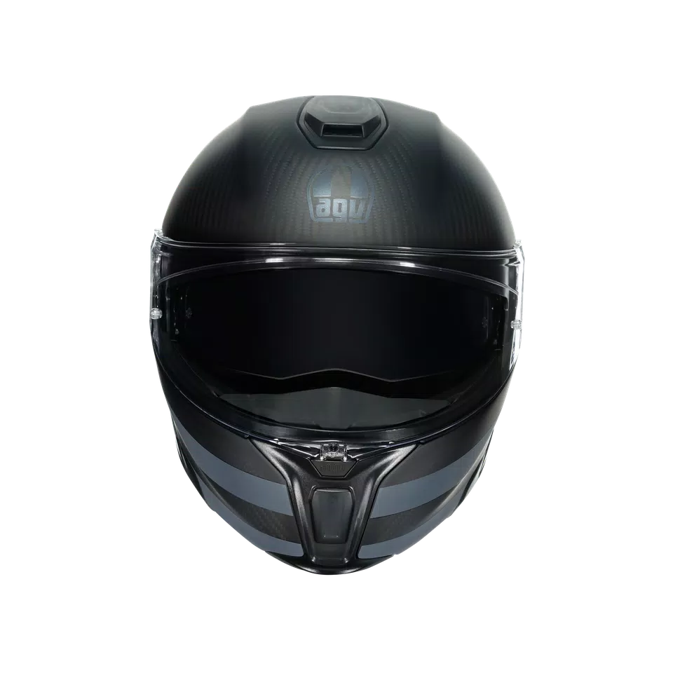 SPORTMODULAR DARK REFRACTIVE CARBON/BLACK - MOTORBIKE FLIP UP HELMET E2205 -  - 2