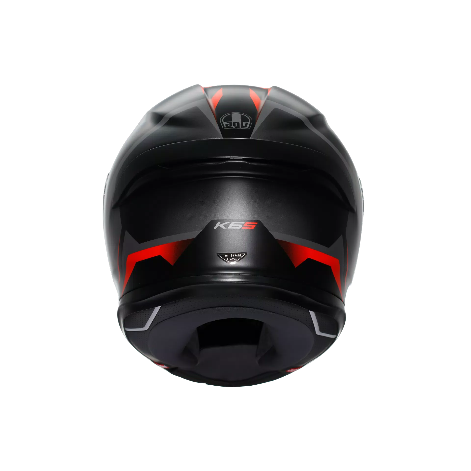 K6 S KARVE MATT BLACK/GREY/RED - MOTORBIKE FULL FACE HELMET DOT (E2206)