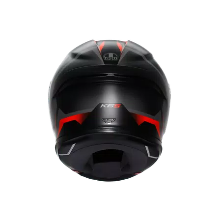 K6 S KARVE MATT BLACK/GREY/RED - MOTORBIKE FULL FACE HELMET DOT (E2206) -  - 5