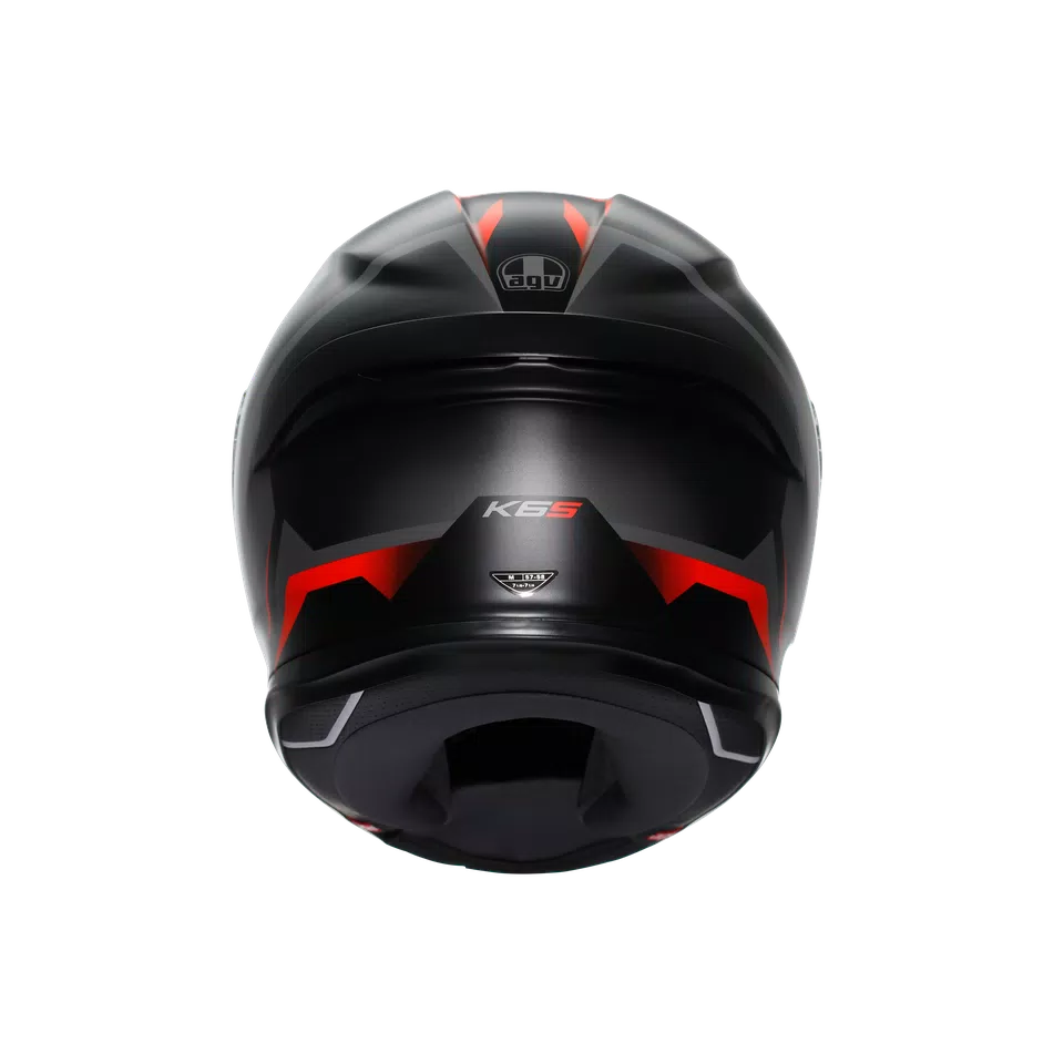K6 S KARVE MATT BLACK/GREY/RED - MOTORBIKE FULL FACE HELMET DOT (E2206) -  - 5