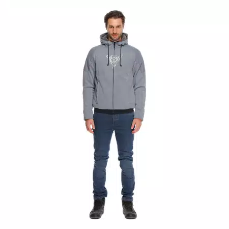 BOVISA - MOTORRAD-HOODIE MIT PROTEKTOREN HERREN - GREY-MELANGE/BLACK - 3