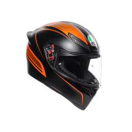 K1 MULTI ECE DOT - WARMUP MATT BLACK/ORANGE 