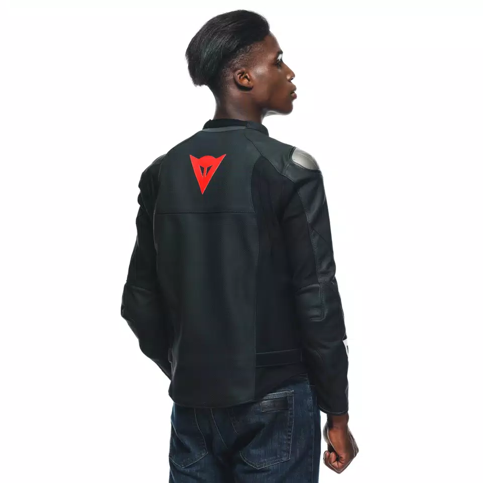 SPORTIVA LEATHER JACKET PERF. - BLACK-MATT/BLACK-MATT/BLACK-MATT - 9
