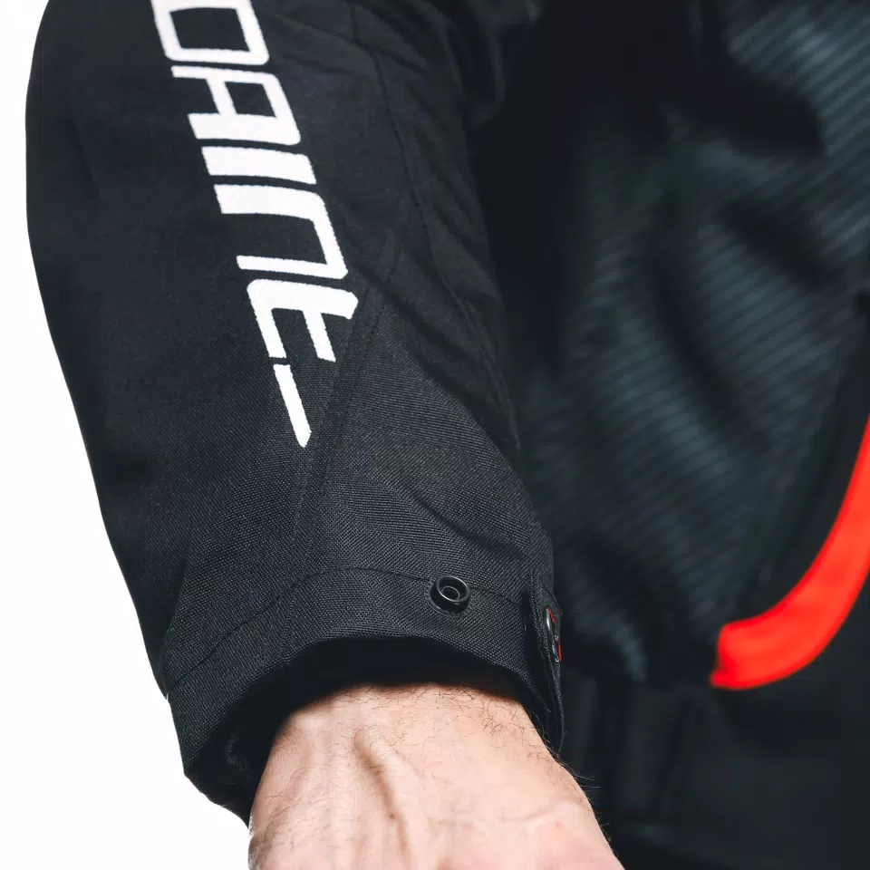 AVRO 5 TEX - MEN'S MOTORCYCLE JACKET IN FABRIC - BLACK/RED-FLUO/WHITE - 8