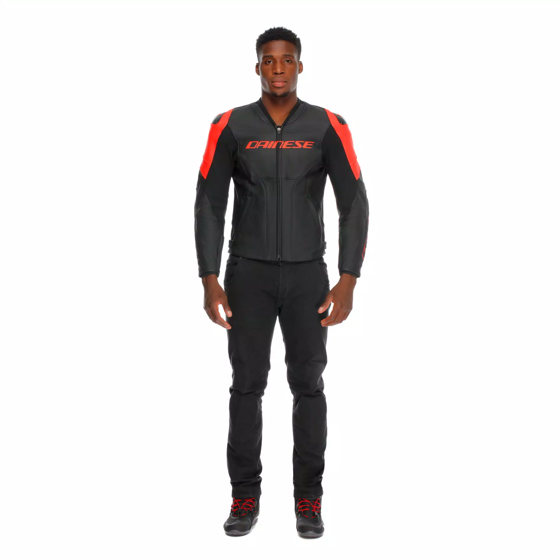 RACING 5 - MEN PERFORATED LEATHER MOTORCYCLE JACKET