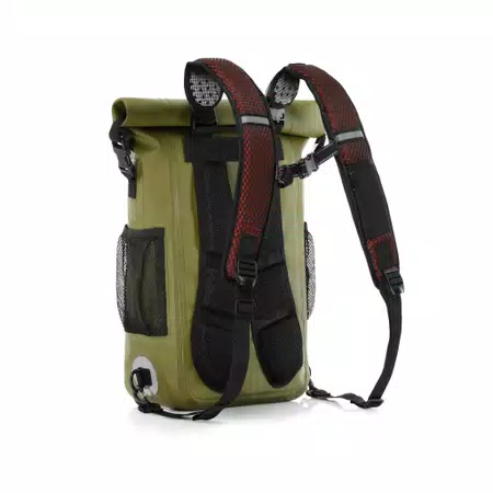 EXPLORER - MOTORFIETS WATERDICHTE RUGZAK (15 LT) - BLACK/GREEN - 2