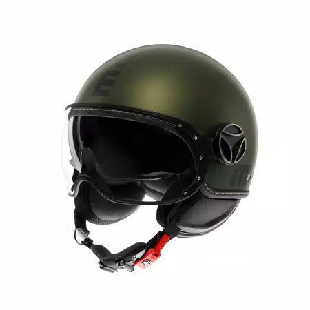 MOMODESIGN FGTR EVO MATT GREEN / BLACK - JET HELMET WITH DUAL VISOR E2206 -  - 1